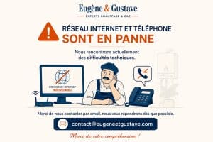 illustration d'une panne de réseaux chez Eugène et Gustave, expert chauffage et climatisation